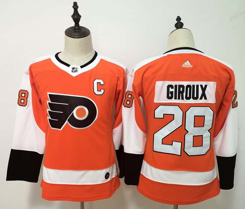 Philadelphia Flyers #28 GIROUX Orange Women NHL Jersey