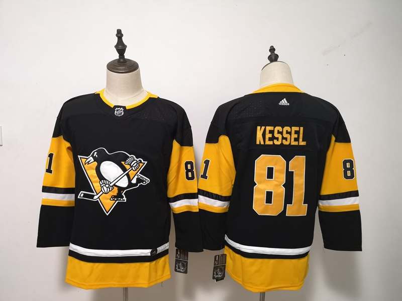 Pittsburgh Penguins #81 KESSEL Black Women NHL Jersey 02