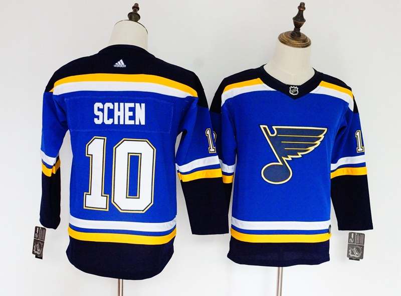 St Louis Blues #10 SCHEN Blue Women NHL Jersey