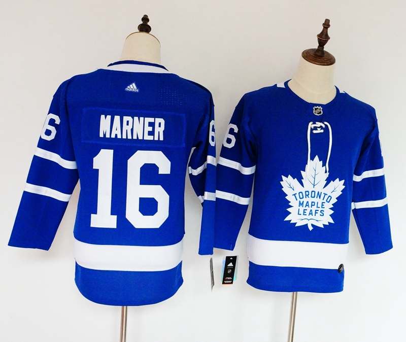 Toronto Maple Leafs #16 MARNER Blue Women NHL Jersey