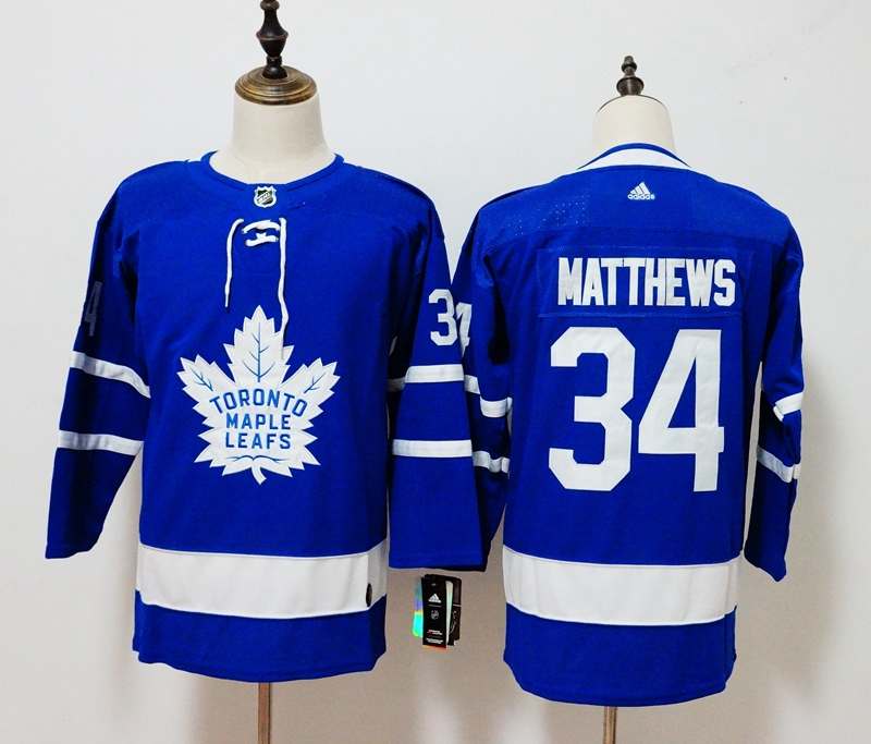 Toronto Maple Leafs #34 MATTHEWS Blue Women NHL Jersey