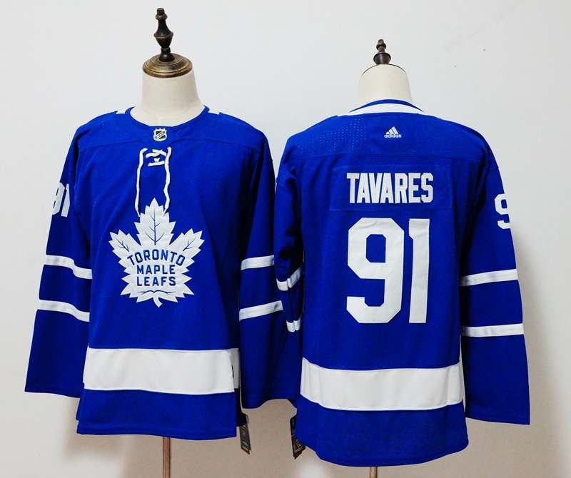 Toronto Maple Leafs #91 TAVARES Blue Women NHL Jersey