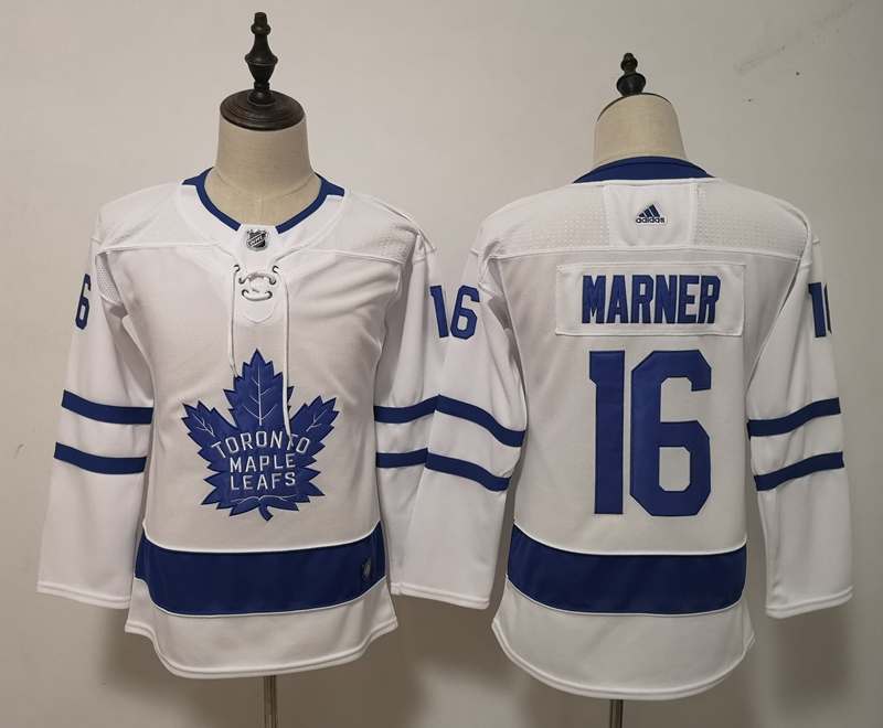 Toronto Maple Leafs #16 MARNER White Women NHL Jersey