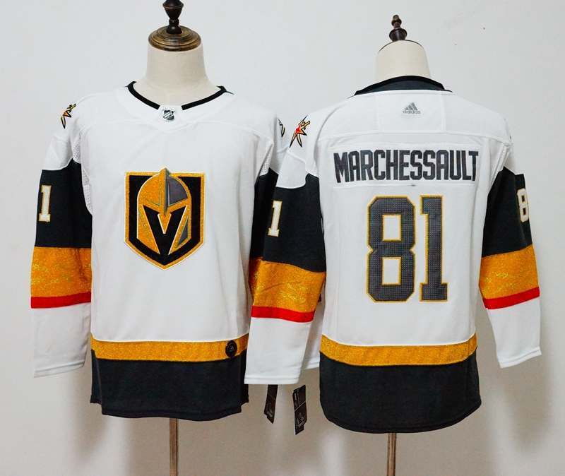 Vegas Golden Knights #81 MARCHESSAULT White Women NHL Jersey