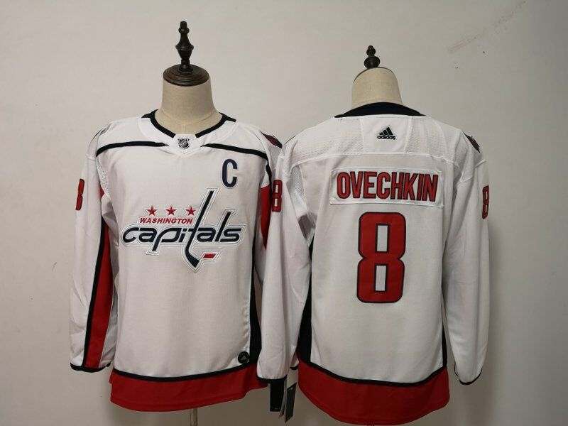 Washington Capitals #8 OVECHKIN White Women NHL Jersey