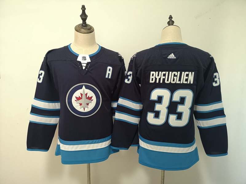 Winnipeg Jets #33 BYFUGLIEN Black Women NHL Jersey