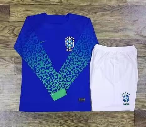 Brazil Soccer Jersey Away Long Sleeve Replica 2022