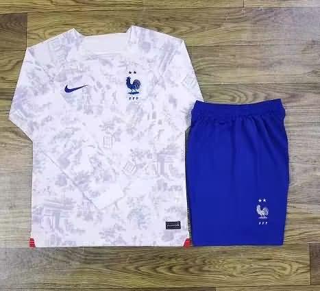 France Soccer Jersey Away Long Sleeve Replica 2022