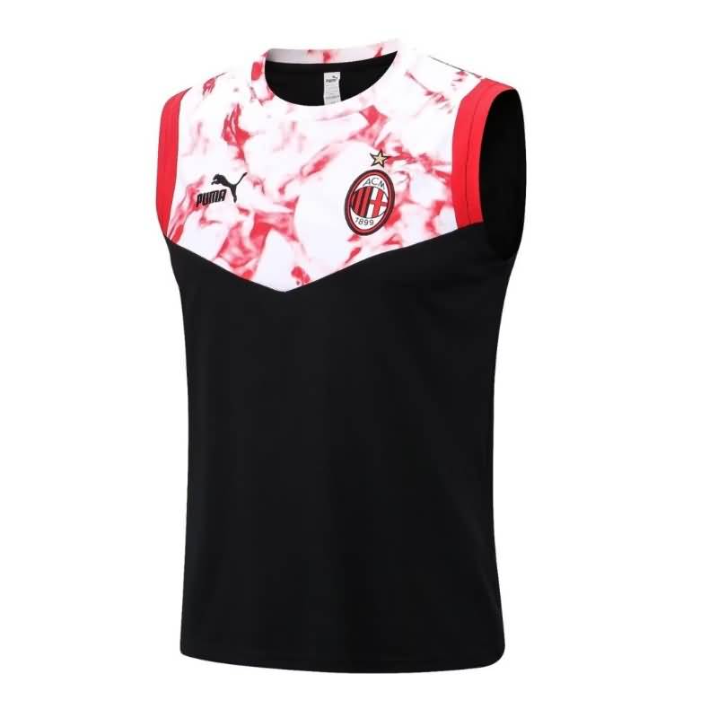 AC Milan Soccer Jersey Black Vest Replica 22/23