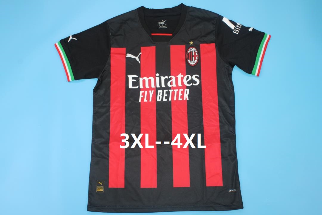 AC Milan Soccer Jersey (Big Size) Home Replica 22/23