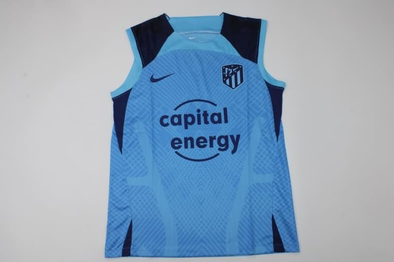Atletico Madrid Soccer Jersey 02 Blue Vest Replica 22/23