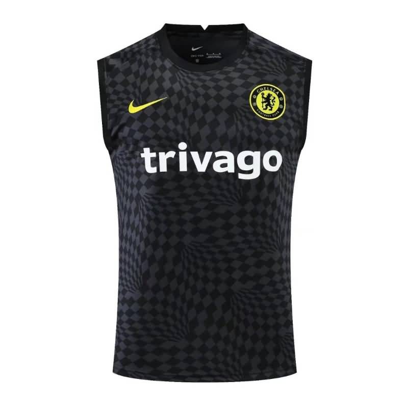 Chelsea Soccer Jersey Black Vest Replica 22/23