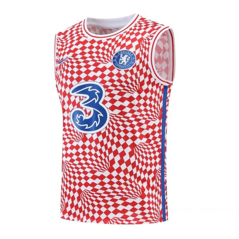 Chelsea Soccer Jersey Red White Vest Replica 22/23