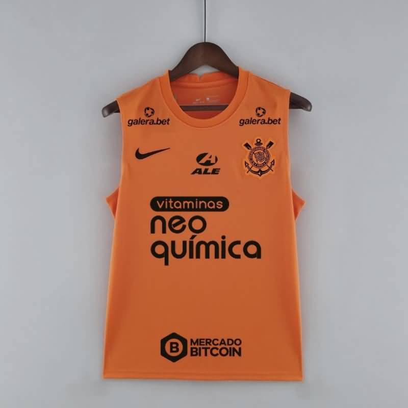 Corinthians Soccer Jersey Orange Sponsers Vest Replica 2022