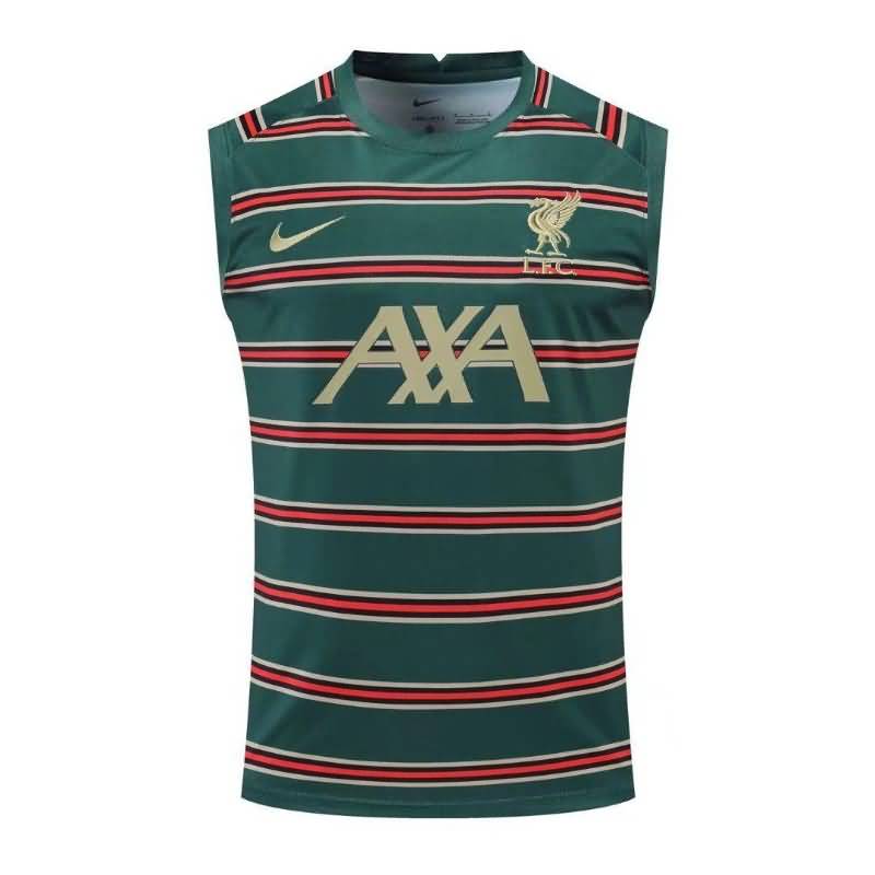 Liverpool Soccer Jersey Green Red Vest Replica 22/23