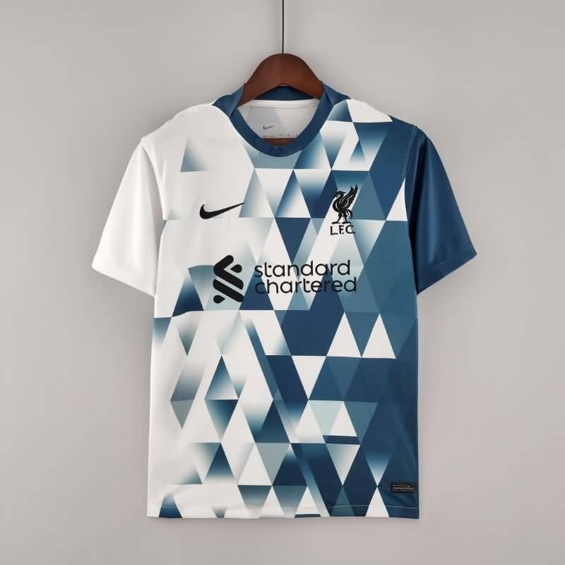 Liverpool Soccer Jersey White Green Replica 22/23