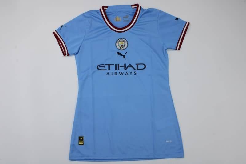 Manchester City Soccer Jersey Home Women Replica 22/23