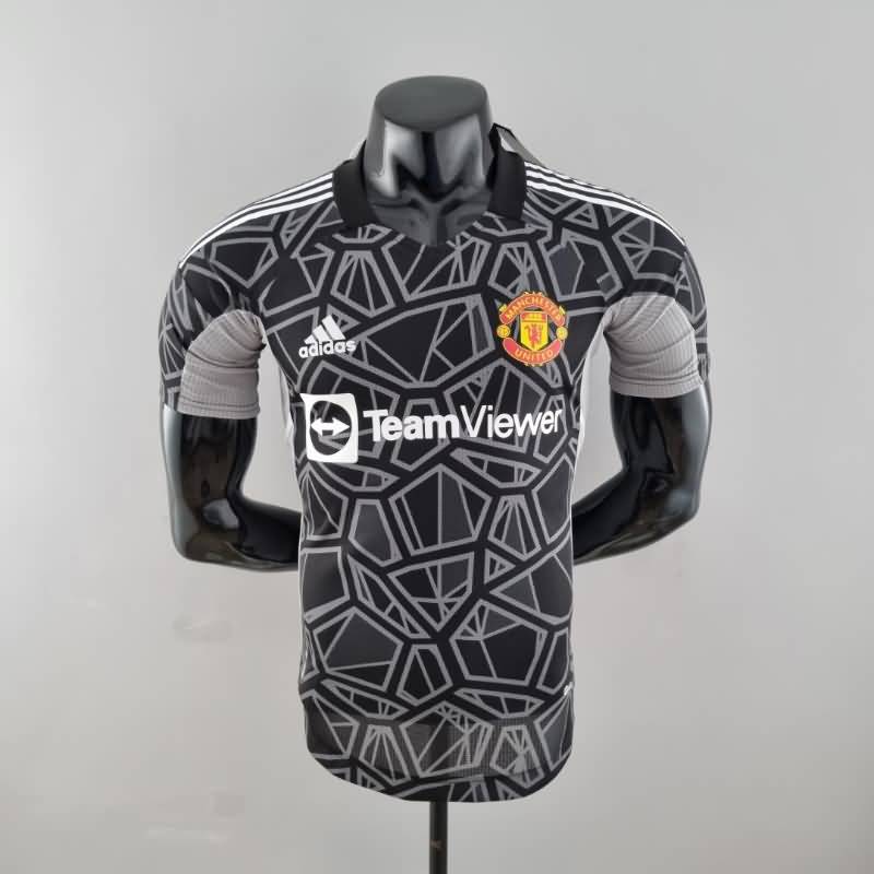 Manchester United Soccer Jersey Goalkeeper Black (Player) 22/23