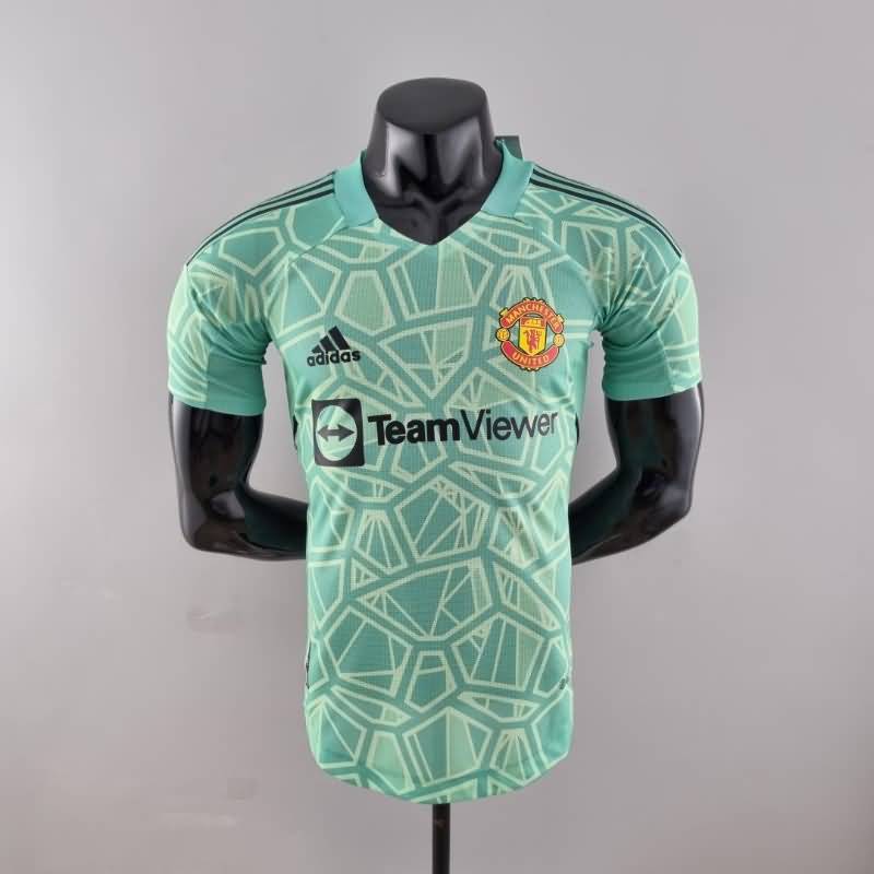 Manchester United Soccer Jersey Goalkeeper Green (Player) 22/23