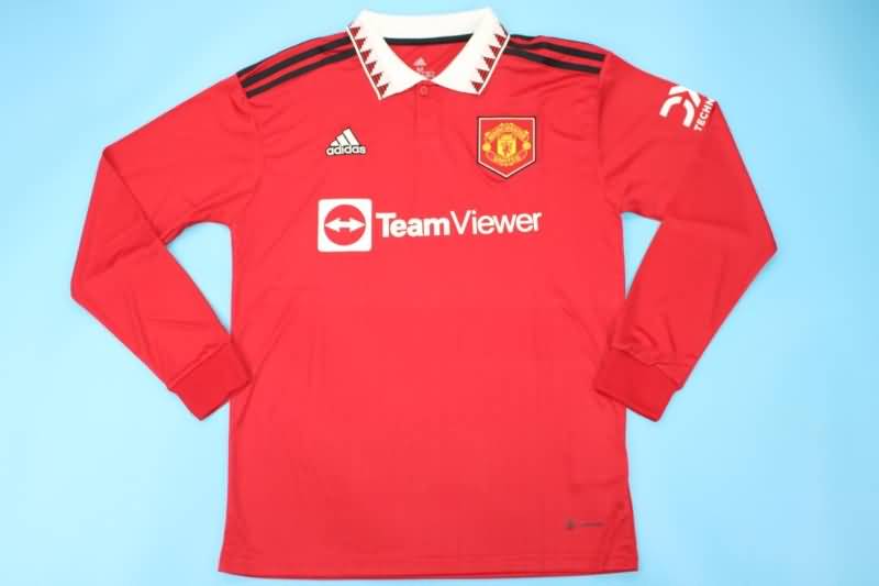 Manchester United Soccer Jersey Home Long Sleeve Replica 22/23