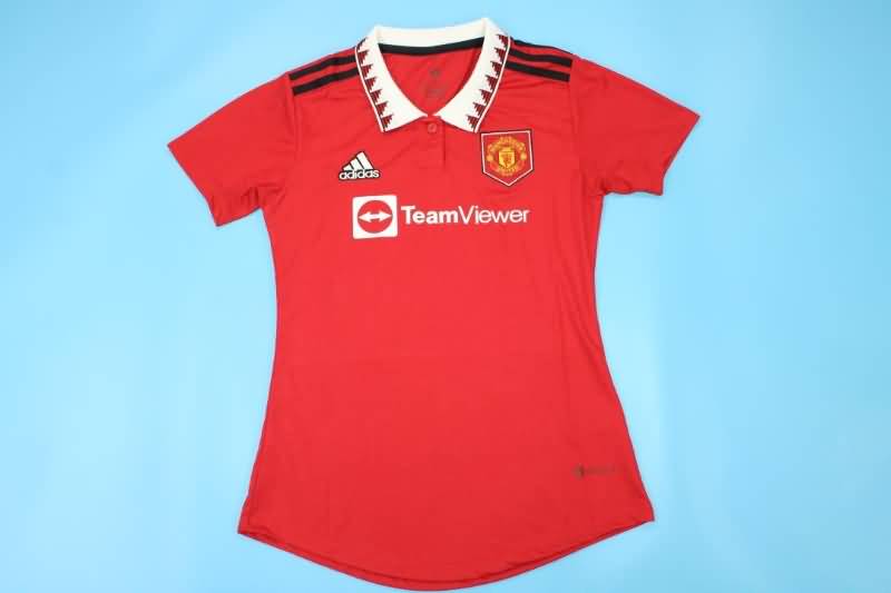 Manchester United Soccer Jersey Home Women Replica 22/23