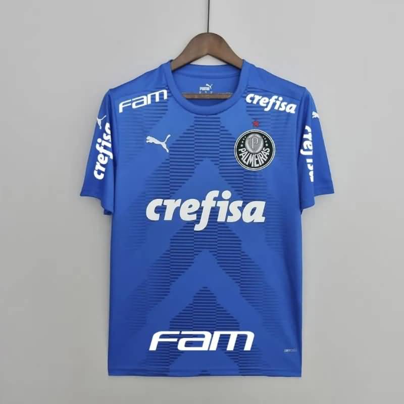 Palmeiras Soccer Jersey Goalkeeper Blue Sponsor Replica 2022