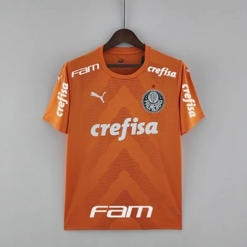 Palmeiras Soccer Jersey Goalkeeper Orange Sponsor Replica 2022