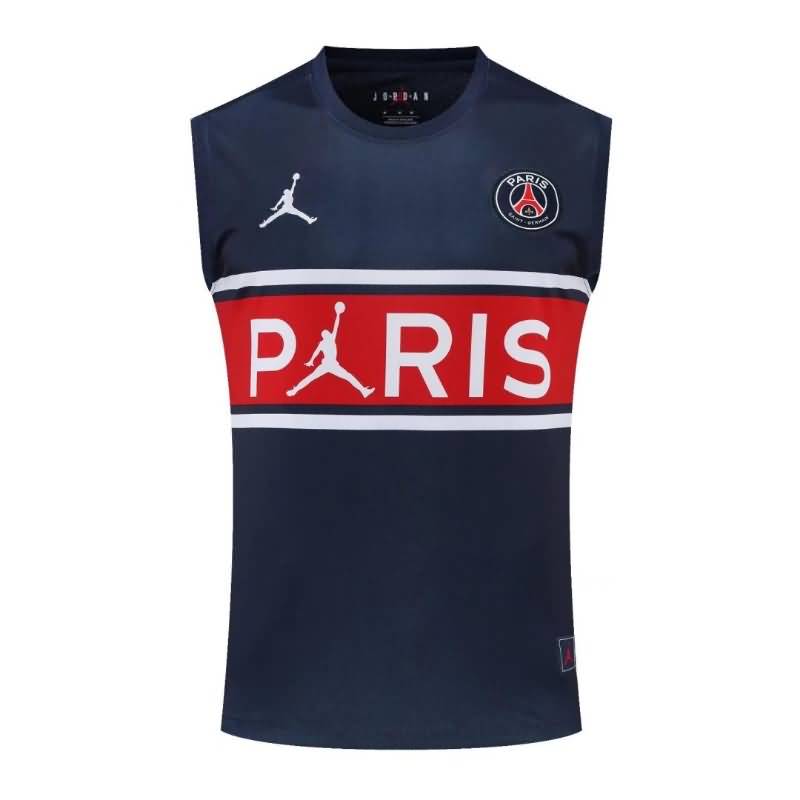 Paris St German Soccer Jersey Dark Blue Vest Replica 22/23