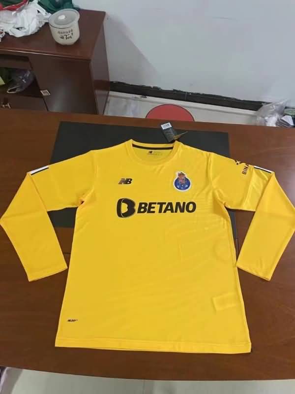 Porto Soccer Jersey Goalkeeper Yellow Long Slevee Replica 22/23