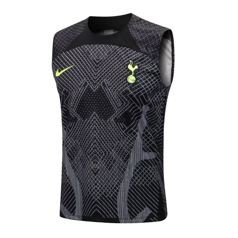 Tottenham Hotspur Soccer Jersey Black Grey Vest Replica 22/23