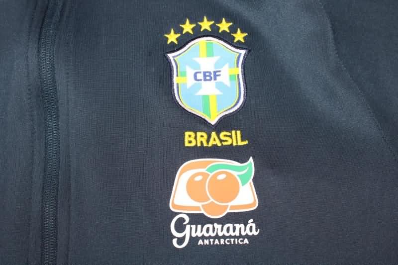 Brazil Soccer Jacket Dark Blue Replica 2022