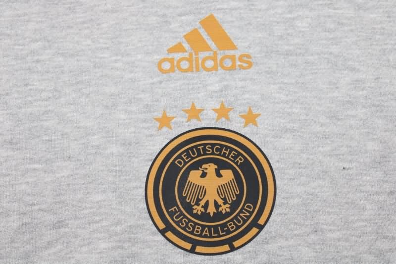 Germany Soccer Hoodie Grey Replica 2022
