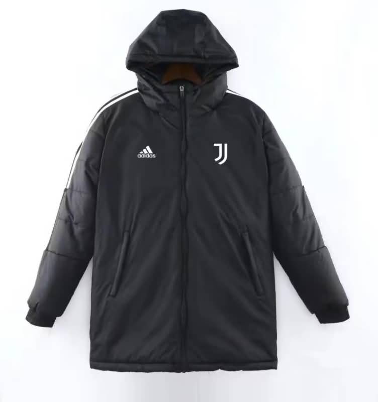 Juventus Soccer Cotton Coat 02 Black Replica 2022