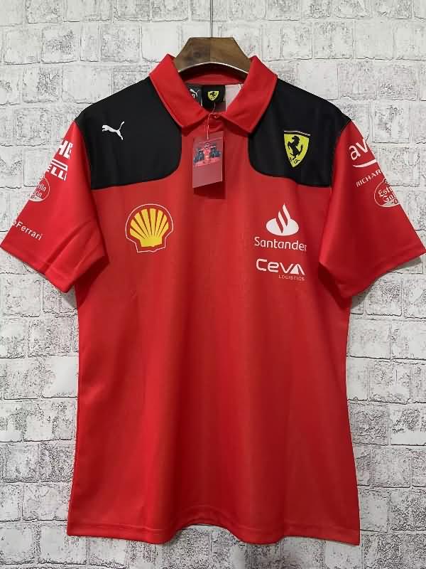 Ferrari Polo Soccer T-Shirt 02 Red Replica 2023