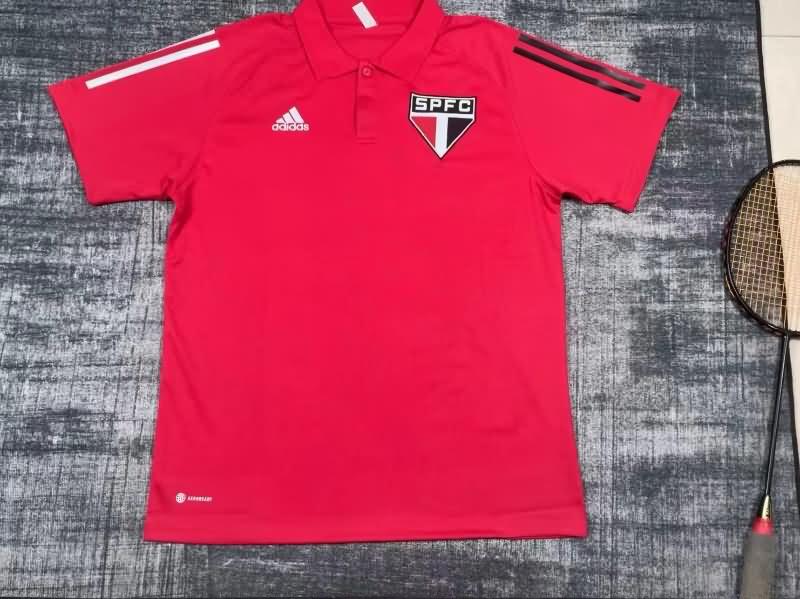 Sao Paulo Polo Soccer T-Shirt Red Replica 2023