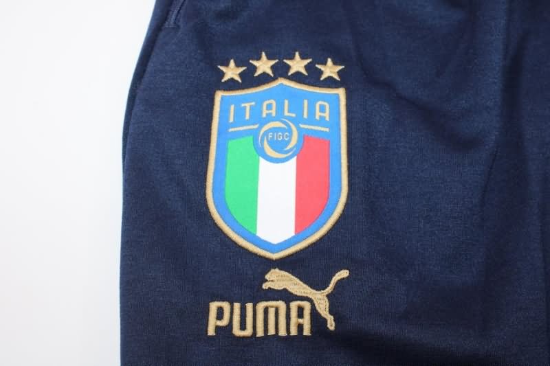 Italy Soccer Pants Dark Blue Replica 2022