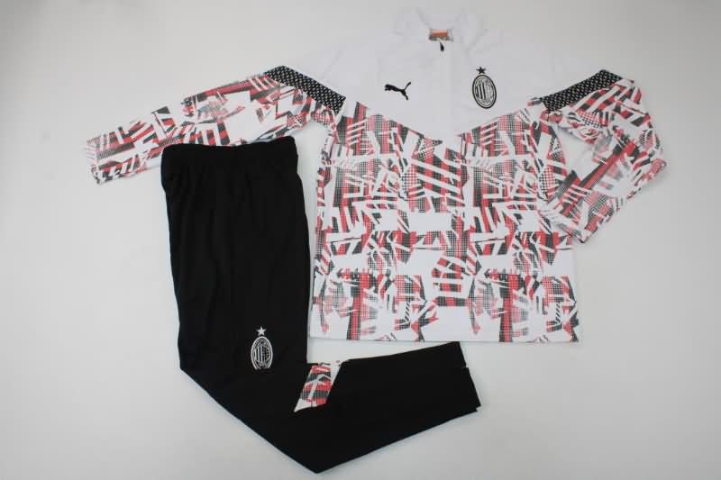 AC Milan Soccer Tracksuit White Red Replica 22/23