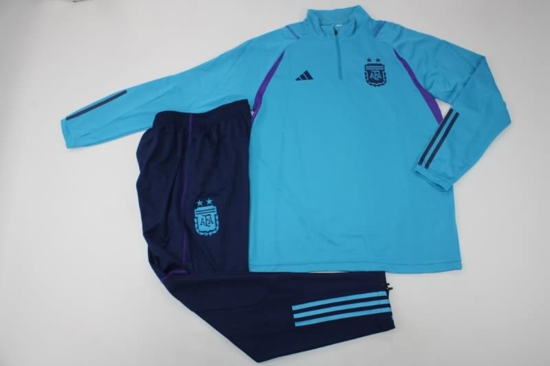 Argentina Soccer Tracksuit 02 Blue Replica 2022