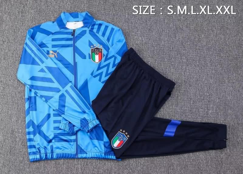 Italy Soccer Tracksuit 04 Blue Replica 2022