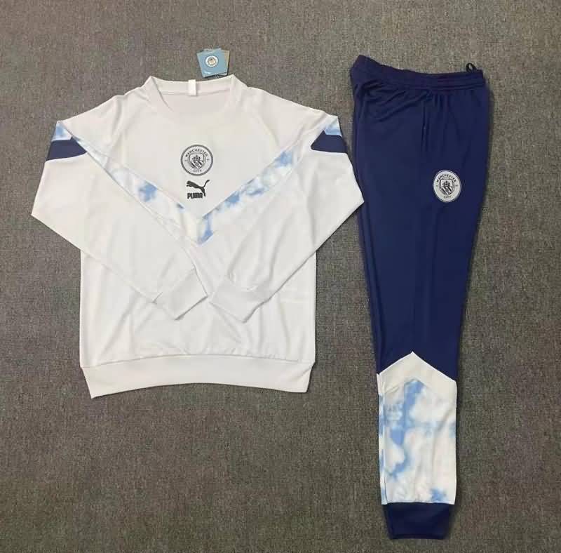 Manchester City Soccer Tracksuit 02 White Replica 22/23