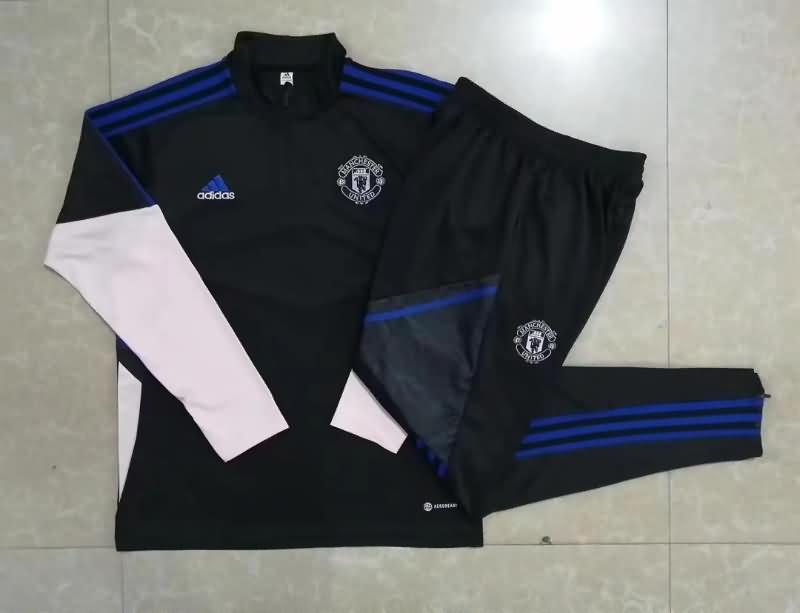 Manchester United Soccer Tracksuit 07 Black Replica 22/23