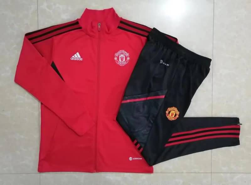 Manchester United Soccer Tracksuit 02 Red Replica 22/23
