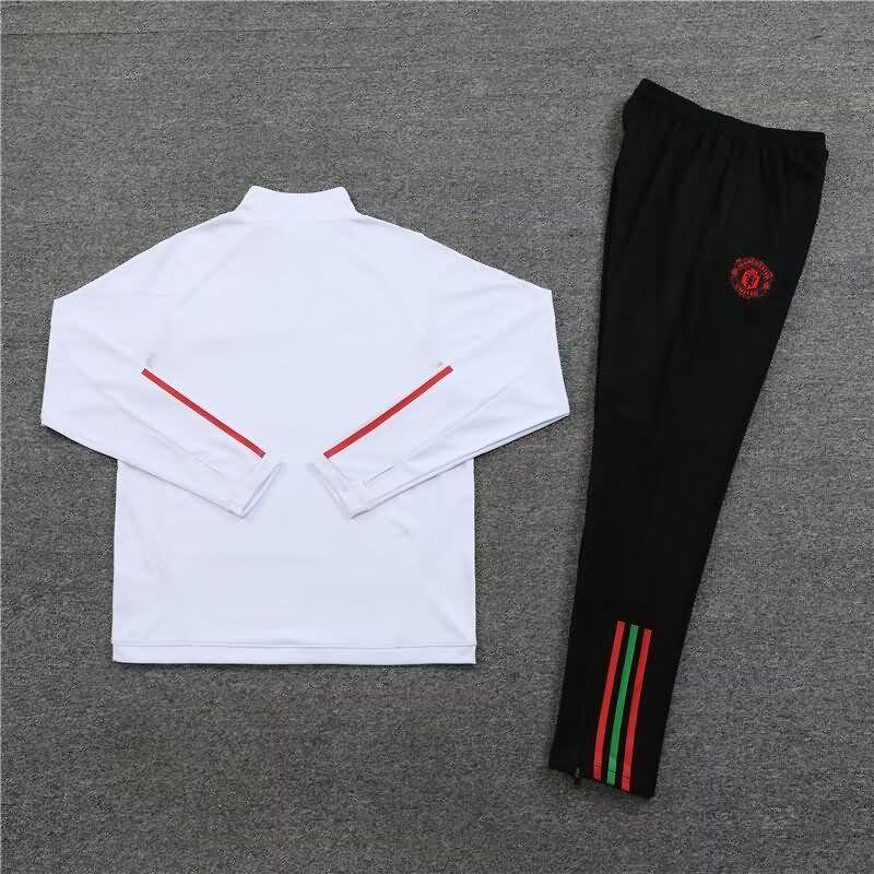 Manchester United Soccer Tracksuit White Replica 22/23