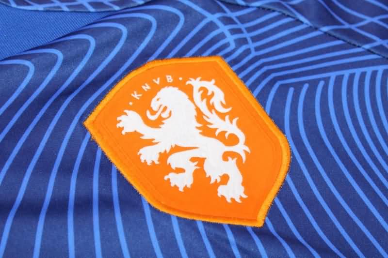 Netherlands Soccer Tracksuit 02 Dark Blue Replica 2022