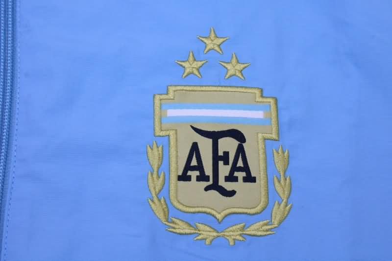 Argentina Soccer Windbreaker 3 Purple Blue Reversible 3 Stars Replica 22/23