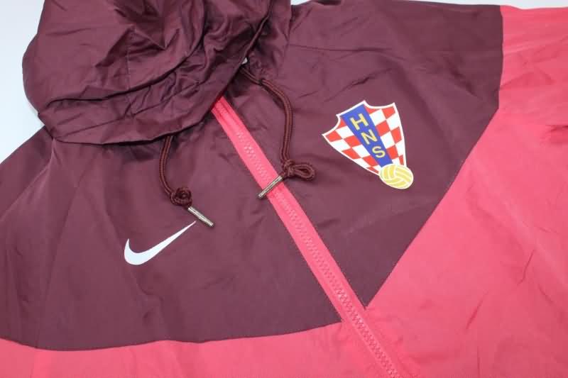 Croatia Soccer Windbreaker 05 Red Replica 2022