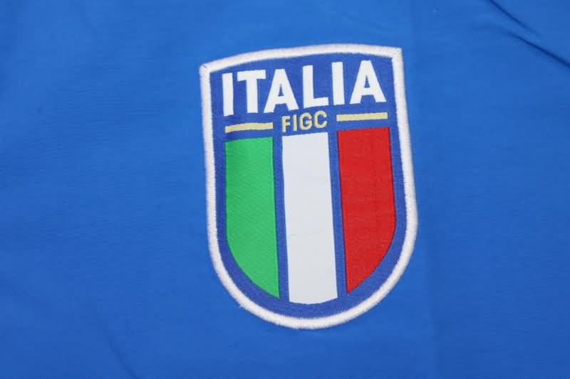 Italy Soccer Windbreaker Blue White Reversible Replica 2023