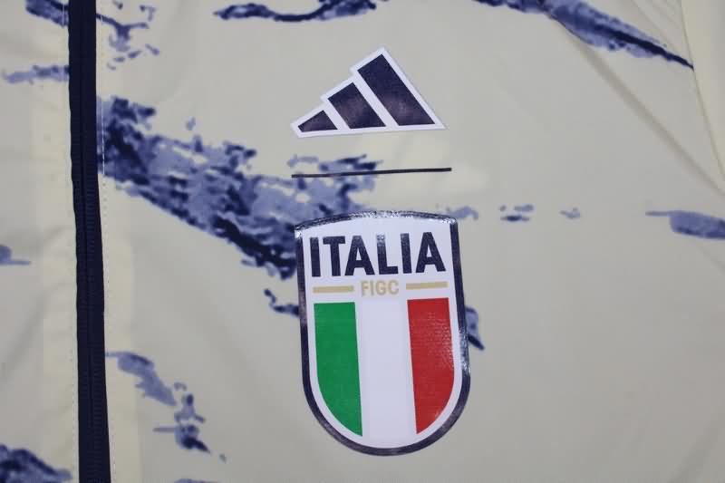 Italy Soccer Windbreaker Blue White Reversible Replica 2023