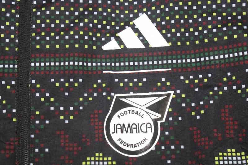 Jamaica Soccer Windbreaker Yellow Black Reversible Replica 2023