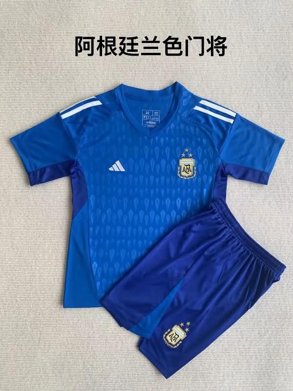 Argentina Soccer Jersey Goalkeeper Blue Replica 2023